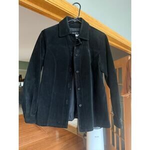 Wilson’s leather Maxima black suede button jacket S
